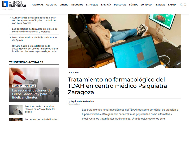 Tratamiento no farmacológico en Psiquiatra Zaragoza